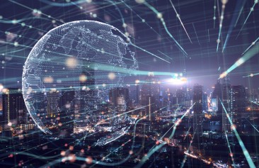 Isometric-globe-and-big-city-with-light-beams Isometric-globe-and-big-city-with-light-beams