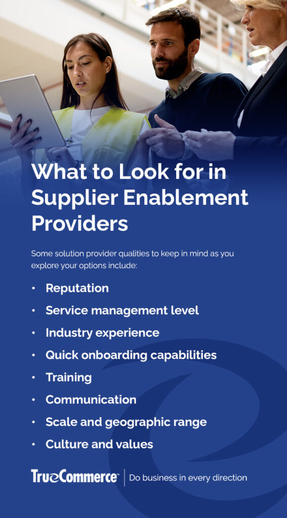 What to Look for in Supplier Enablement Providers
